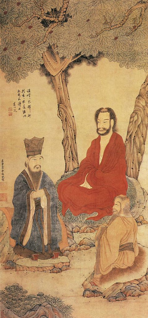 Confucius_Lao-tzu_and_Buddhist_Arhat_by_Ding_Yunpeng